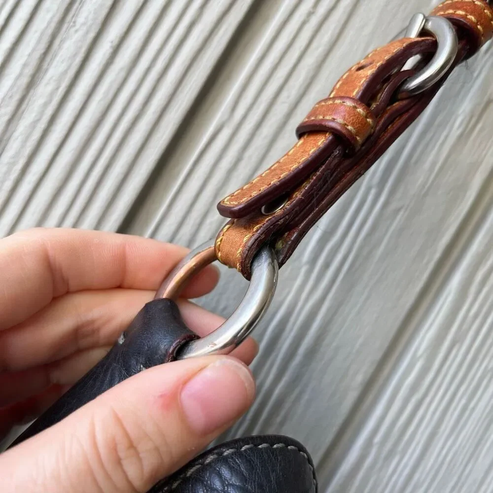 VTG Coach Legacy Black Pebbled Leather Hobo Bag | Fuchsia Lining 9379 - Picture 11 of 13